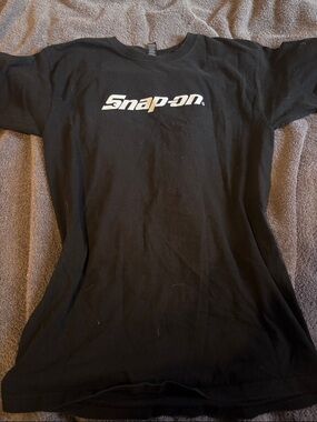 Snap-on Women's Black Short Sleeve Logo Tee